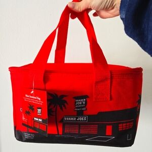 Trader Joes Mini Insulated Tote Red